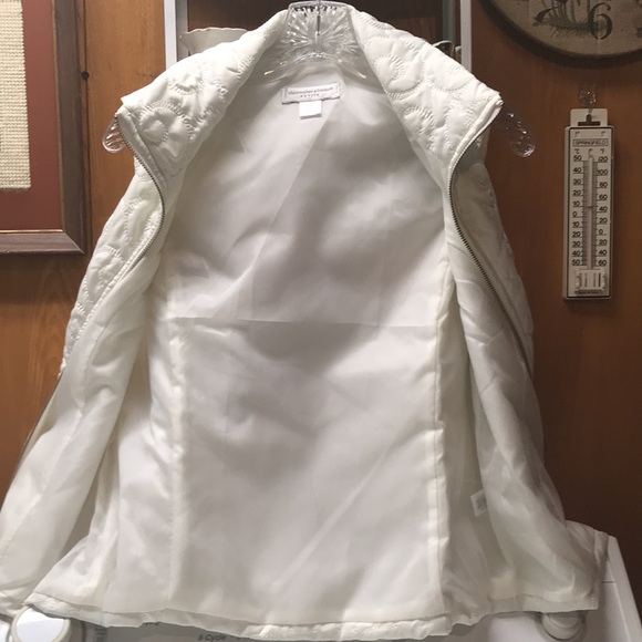 Christopher & Banks Ivory Quilted Zipper Vest P/S - Picture 7 of 12